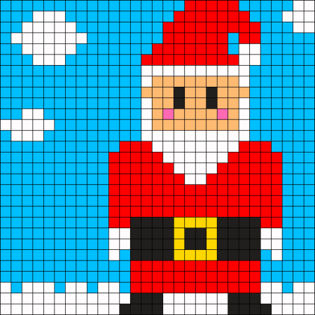 Пиксельный дед Мороз