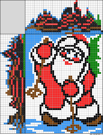 Новогоднее рисование по клеткам