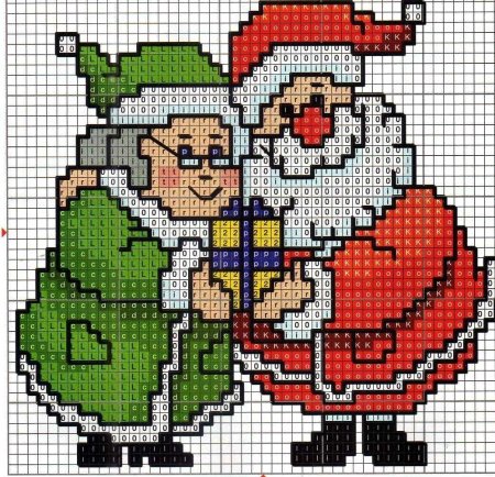 Снегурочка вышивка крестом новогодние игрушки схемы