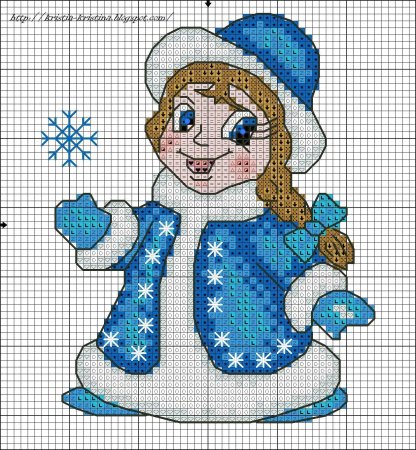 Дед Мороз из термомозаики схема