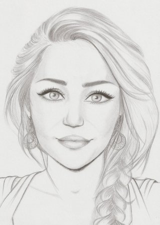 Рисунки девушек карандашом легкие