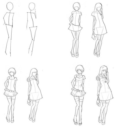 Рисунки людей для срисовки