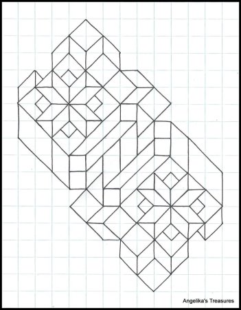 Узоры по клеточкам сложные объемные