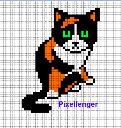 Рисунки по клеточкам в тетради котики