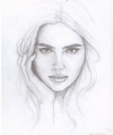 Рисунок женщины карандашом