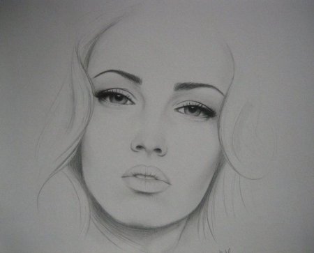 Лицо девушки рисунок