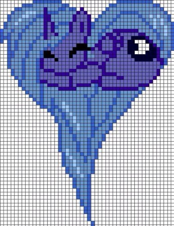 Рисование по клеткам пони