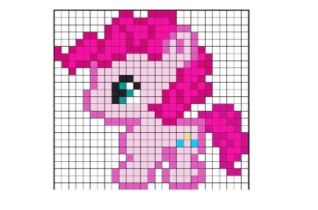 Рисование по клеткам пони