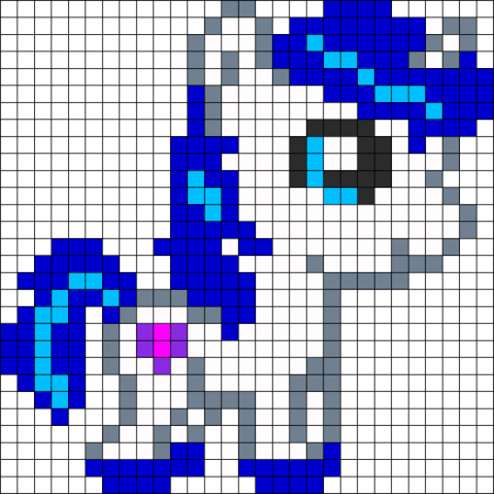 Рисование по клеточкам в тетради пони