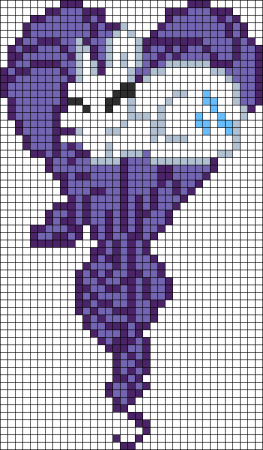 Рисование по клеточкам пони