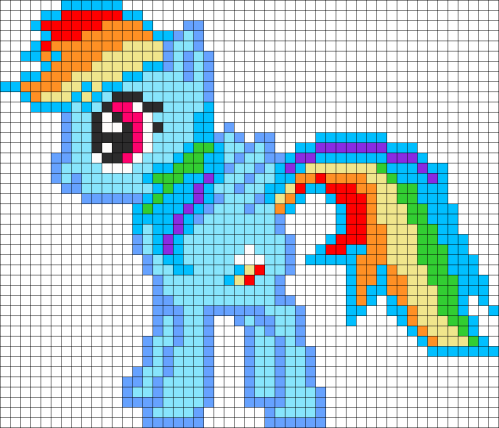 Рисунки по клеточкам большие