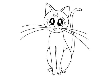 Кошка рисунок карандашом