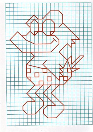 Рисунки по клеточкам ручкой