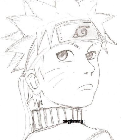 Нарисовать Наруто Узумаки
