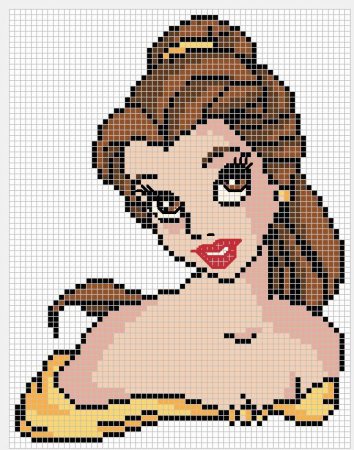 Рисунки по клеточкам девочки