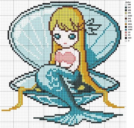 Рисунки по клеточкам Дева