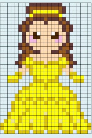 Принцессы по клеточкам в тетради