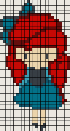 Принцессы по клеточкам в тетради