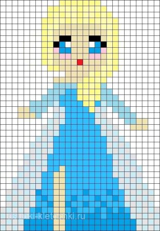 Схема вышивки Русалка Ариэль