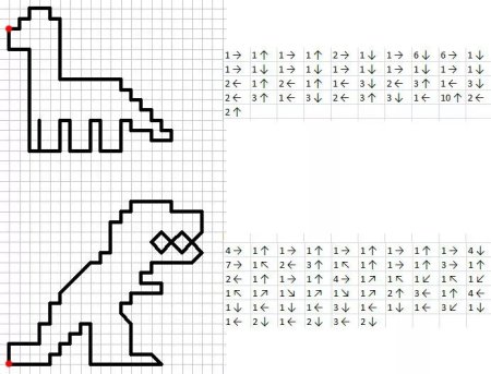 Геометрический диктант для дошкольников 6-7 лет