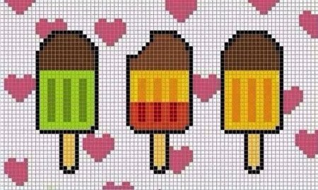 Рисование по клеточкам печенье