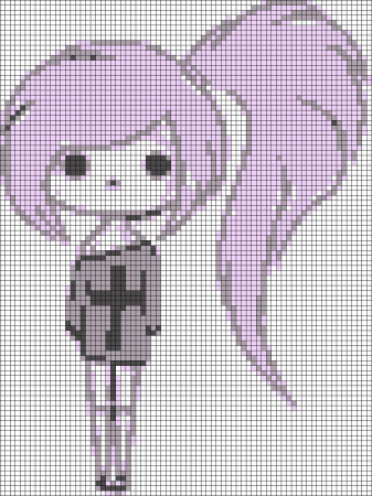 Рисование по клеточкам для девочек милашек