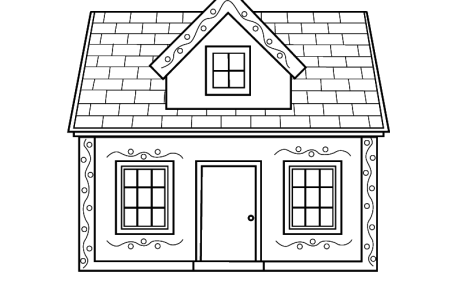 Домик рисунок карандашом