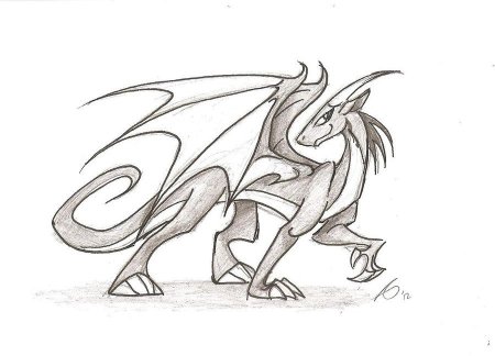 Драконы для срисовки легкие