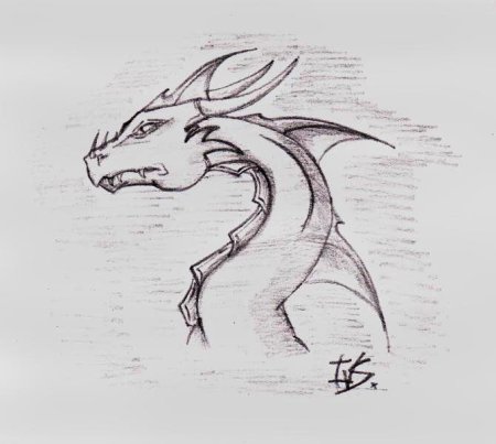 Нарисовать дракона ручкой