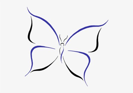 Бабочки срисовать легко