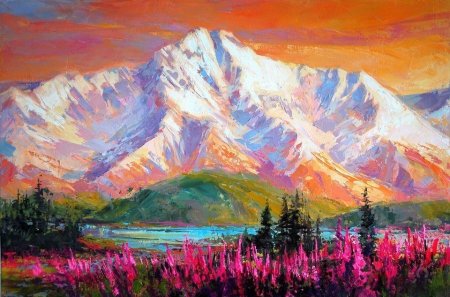 Лошадь гуашью