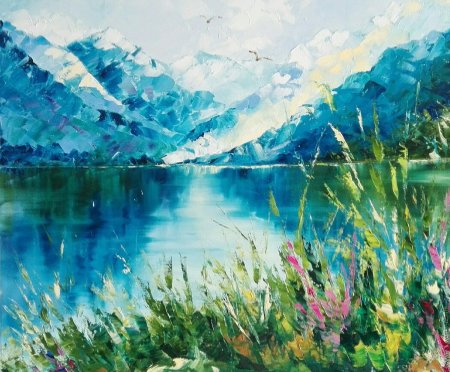 Живопись гуашь Мастрюковские озера