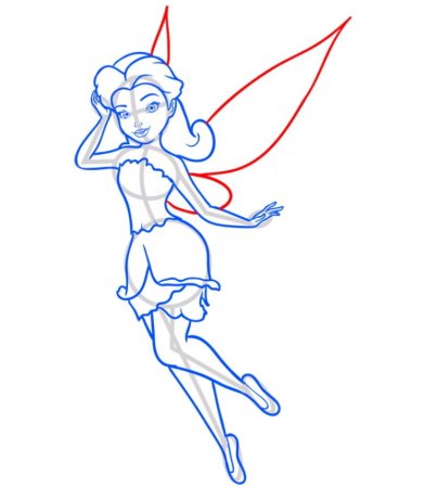 Фея поэтапно карандашом