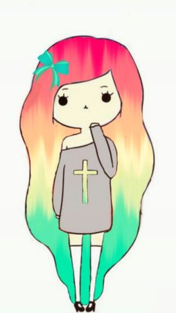 Милые рисунки девочек легко