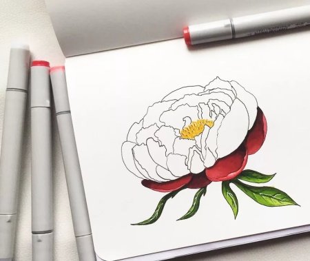 Рисунки акварельными маркерами