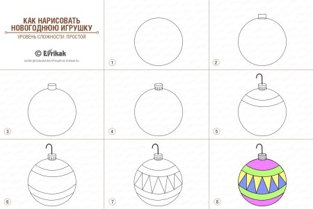 Рисование новогодней игрушки