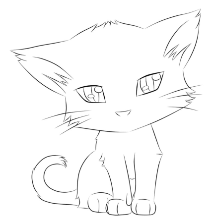 Котик рисунок