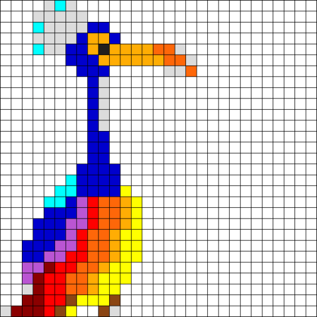 Жёлтые рисунки по клеточкам маленькие