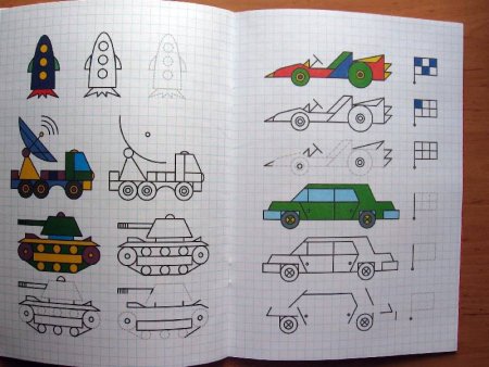 Рисование по клеткам машина