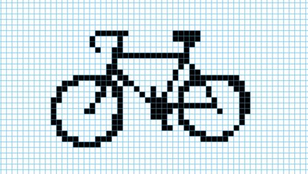 Велосипед рисуем по клеточкам