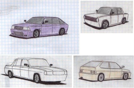 Рисование по клеточкам машины