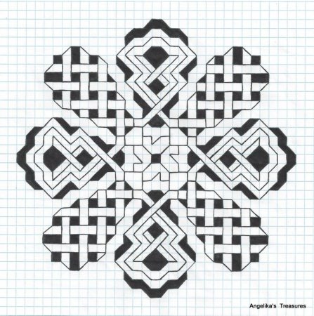 Сложные орнаменты по клеточкам