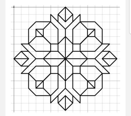 Сложные орнаменты по клеточкам