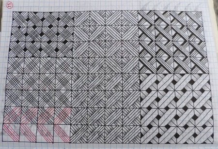 Узоры в тетради в клетку