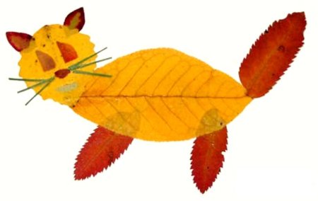 Фигурки из осенних листьев