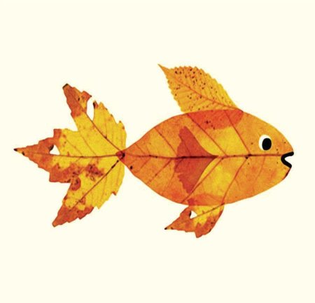 Аппликация из осенних листьев