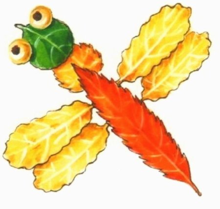 Аппликация из листьев