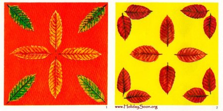 Орнамент из листочков