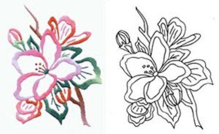 Трафареты цветов для вышивки