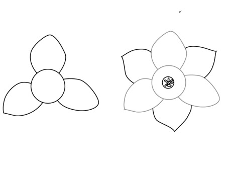 Рисунки для срисовки для начинающих цветы